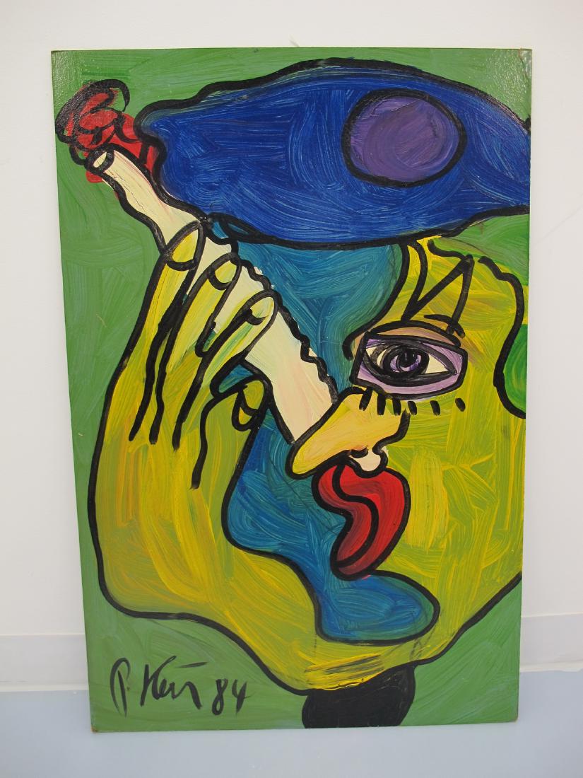 Peter Robert KEIL (1942) painting, dated 1984: Peter Robert KEIL (1942) painting, dated 1984. 36 1/8 in H x 24 in W. Shipping in USA or International please contact for quote both UPS stores: 1) : David Reiser UPS store 1937 - 954-454-1131 auction