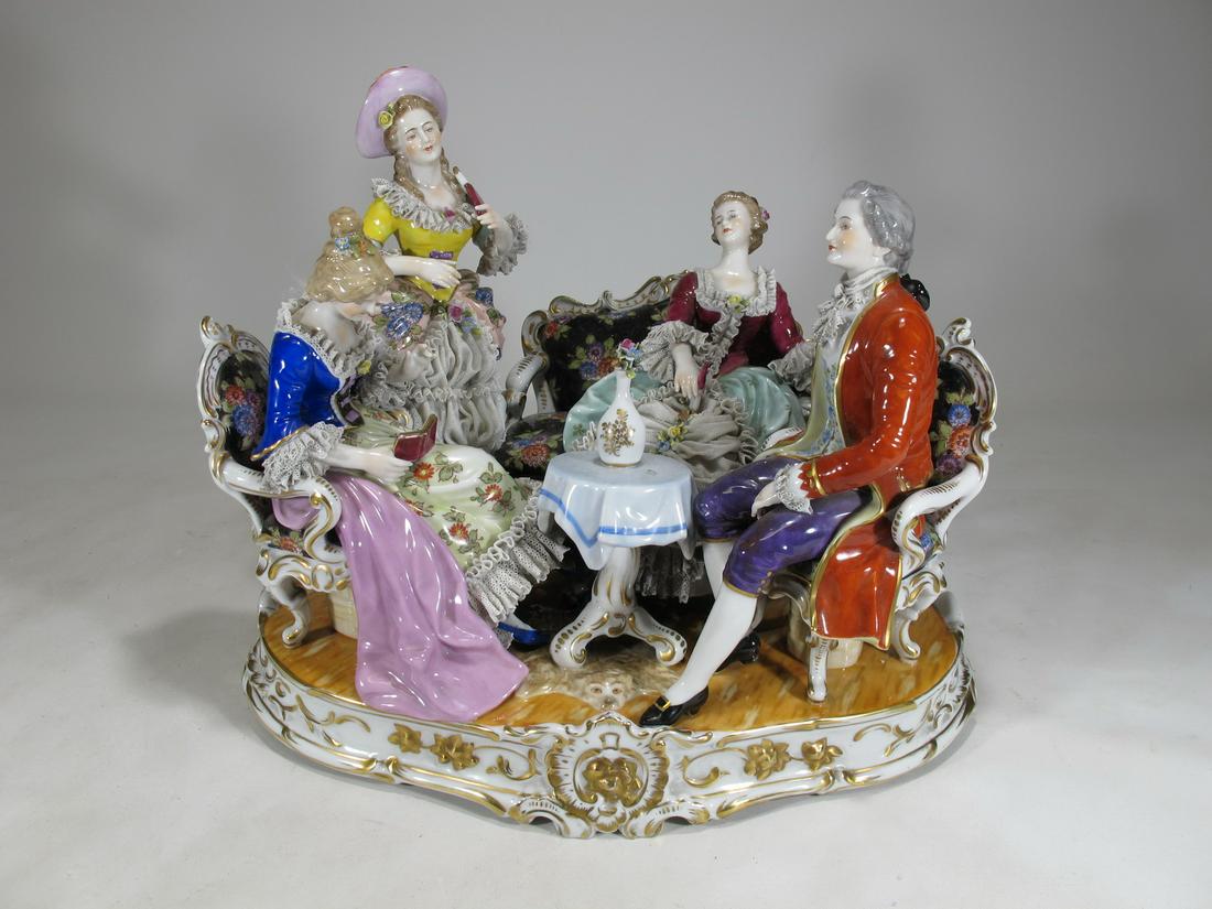 Antique French porcelain group statue (1 of 13)
