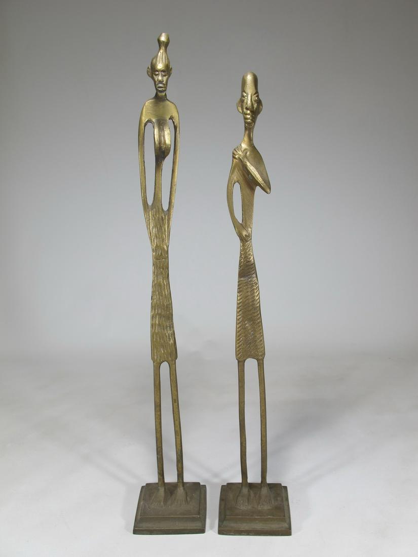 African pair of bronze sculptures (1 of 6)