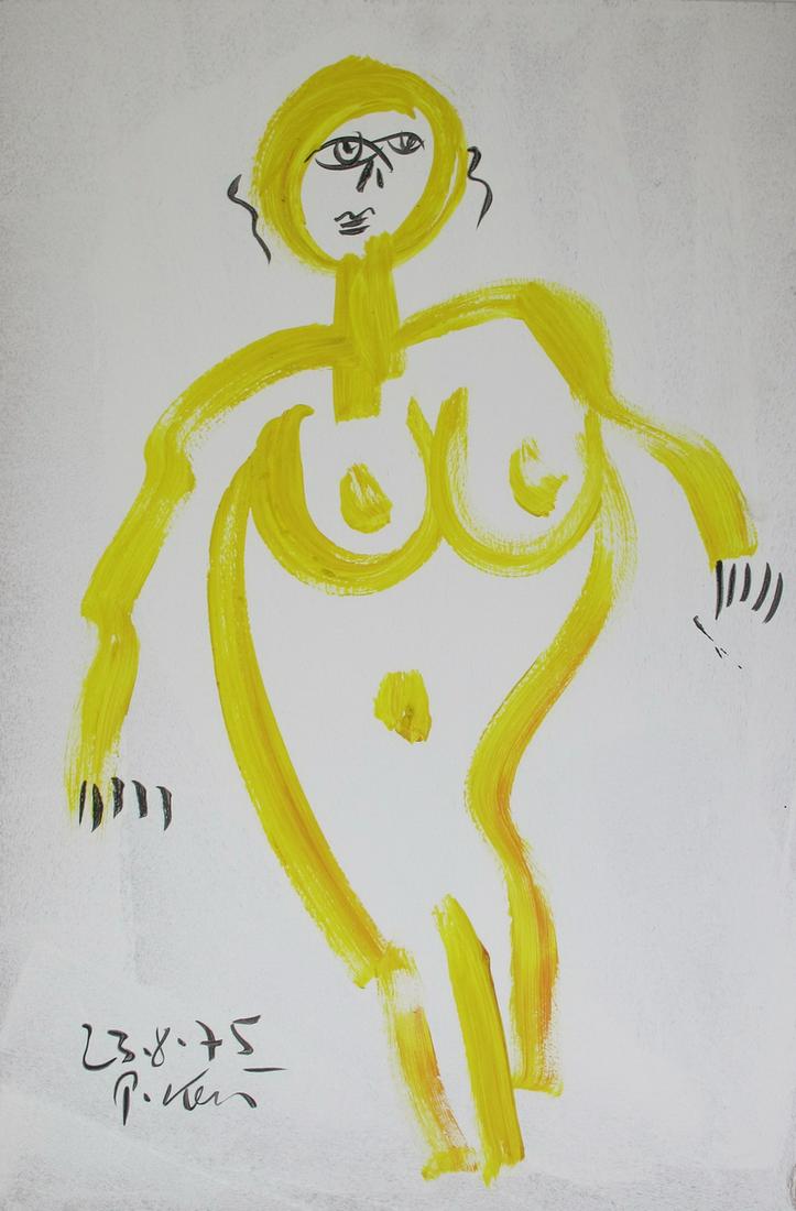 Peter Robert KEIL (1942) German artist painting: Peter Robert KEIL (1942) German artist painting, dated 1975. 36 in H x 24 in W. Shipping in USA or International please contact for quote both UPS stores: 1) : David Reiser UPS store 1937 - 954-454-11