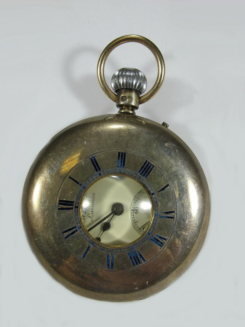 J W Benson 9ct Gold Half Hunter Pocket Watch (1 of 9)