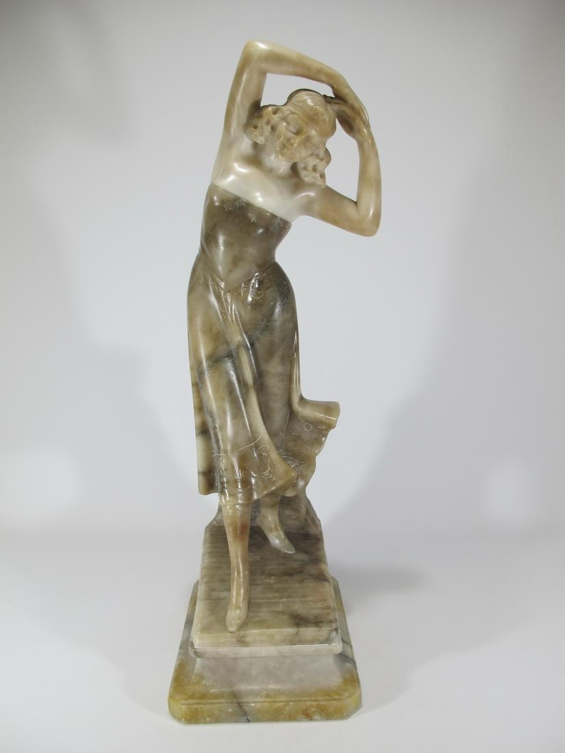 Antique Art Deco French alabaster sculpture (1 of 10)