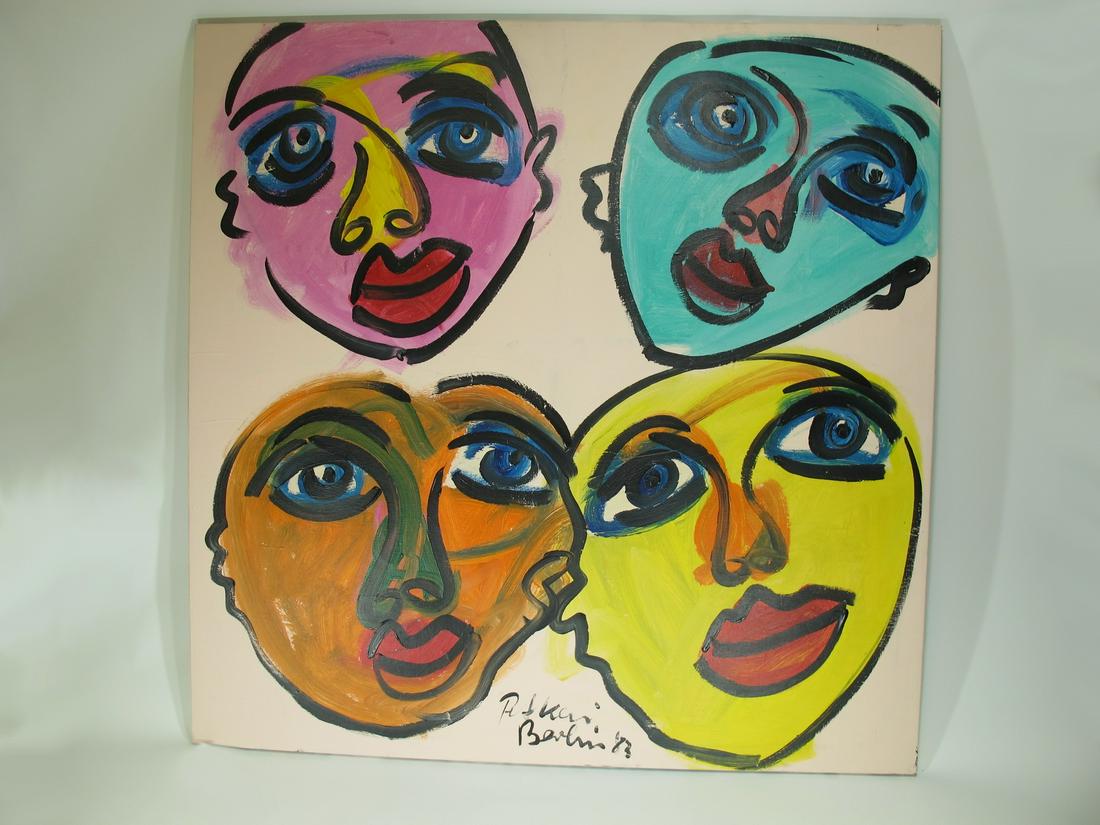 Peter Robert KEIL (1942) painting, dated 1983: Peter Robert KEIL (1942) painting, dated 1983. 35” H x 35” W. Shipping in USA or International please contact for quote both UPS stores: 1) : David Reiser UPS store 1937 - 954-454-1131 auc