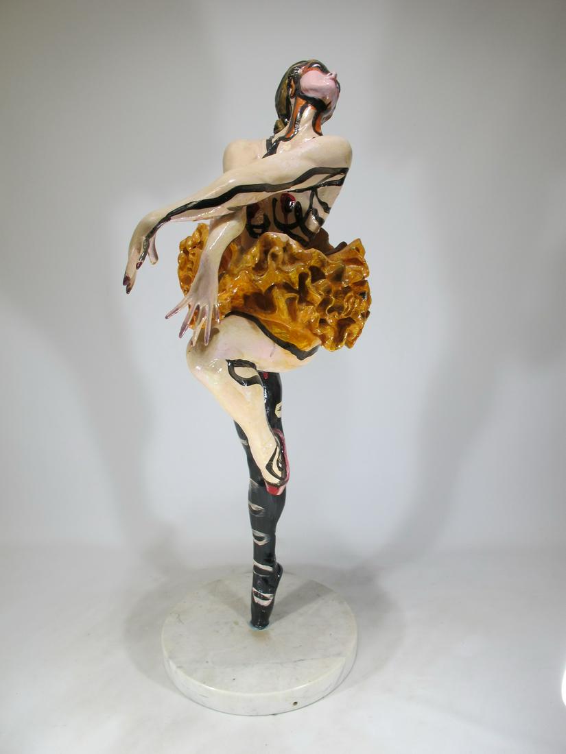 Peter Robert KEIL (1942) sculpture: Peter Robert KEIL (1942) sculpture with a marble base. 36 3/4” H x 14 1/2” W x 13” D including base. Shipping in USA or International please contact for quote both UPS stores: 1) : D