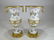 Antique French Sevres pair of gilt bronze & porcelain