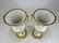 Antique French Sevres pair of gilt bronze & porcelain - 2