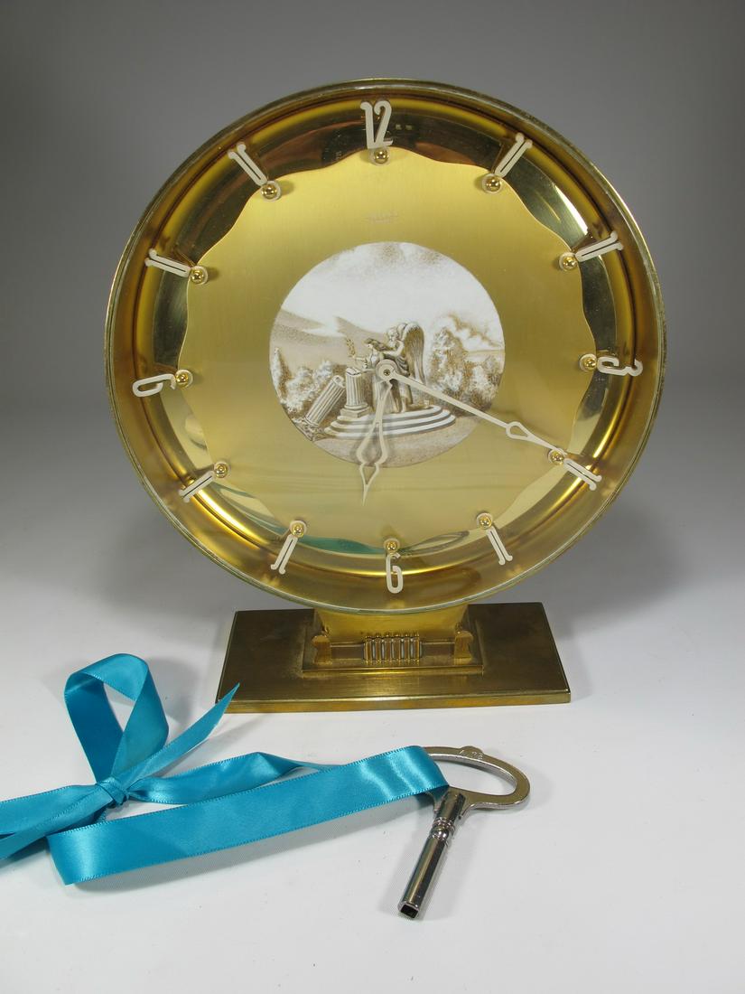 Masonic Swiss made wind Lancel Paris table clock (1 of 7)