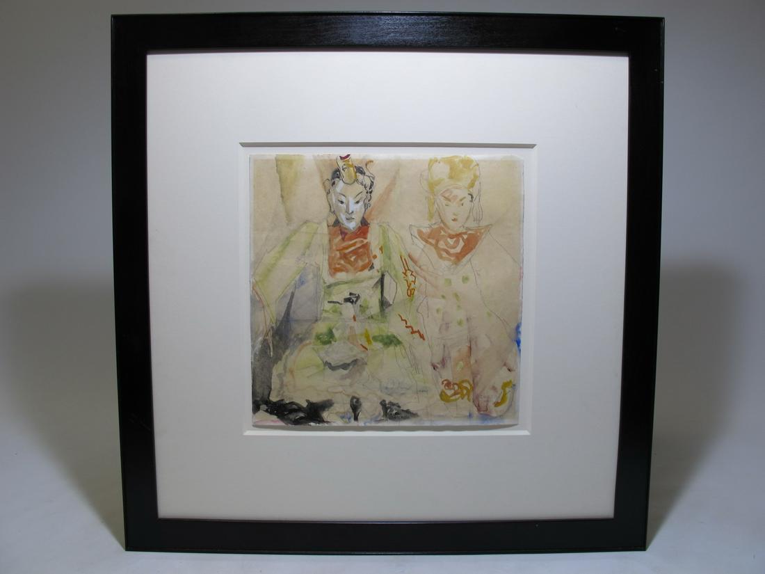 John WENGER (1887-1976) Russian-American watercolor: John WENGER (1887-1976) Russian-American watercolor. 20” H x 20” W including frame. 10” H x 10” W without frame. Shipping in USA or International please contact for quote both