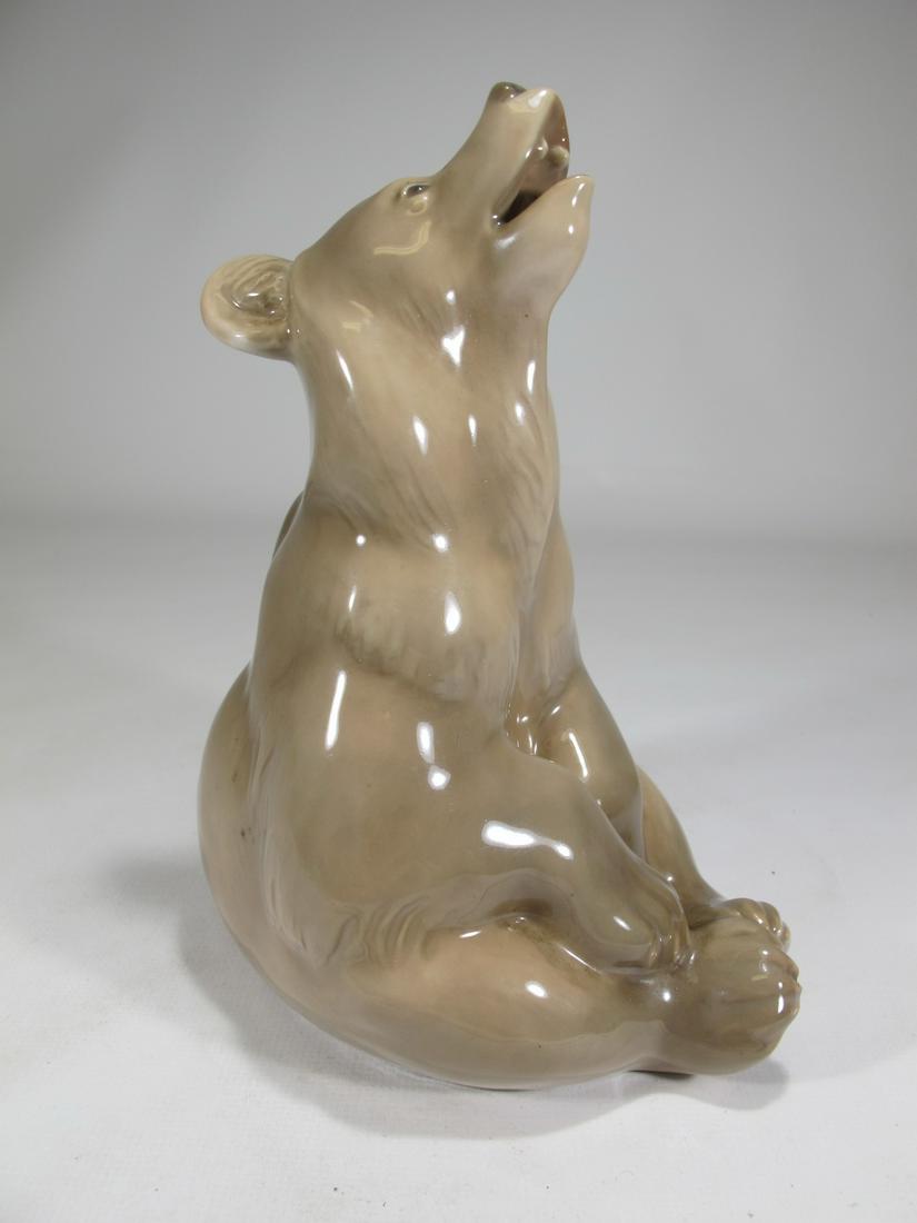 B & G Copenhagen bear porcelain statue: B & G Copenhagen bear porcelain statue. Bing & Grøndahl was a Danish porcelain manufacturer founded in 1853 by the sculptor Frederik Vilhelm Grøndahl and merchant brothers Meyer Hermann Bing and Jac