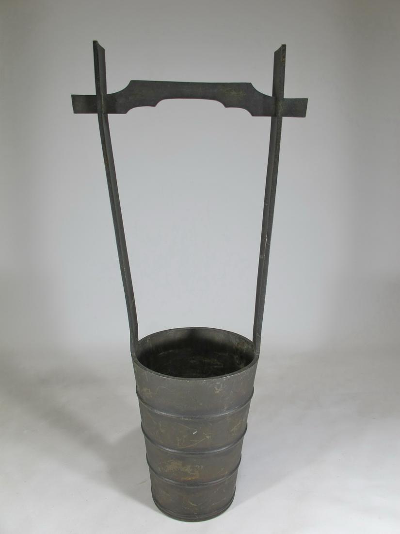 Antique Japanese bronze cistern: Antique Japanese bronze cistern. 19 1/2” H x 9” W x 5 3/8” D. Shipping in USA or International please contact for quote both UPS stores: 1) : David Reiser UPS store 1937 - 954-454-11