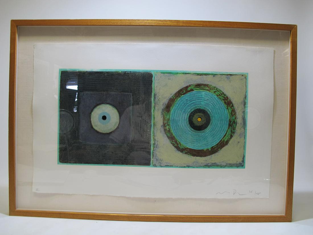 Michael DAVID (1954) serigraph, 1990: Michael DAVID (1954) serigraph, signed, dated 1990 and numbered: 38/45. 30 7/8” H x 21 3/8” W including frame. Shipping in USA or International please contact for quote both UPS stores: 1)