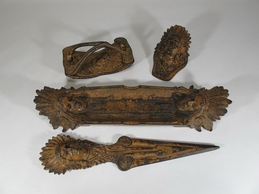 Probably Jennings Brothers iron 4 pcs desk set (1 of 11)