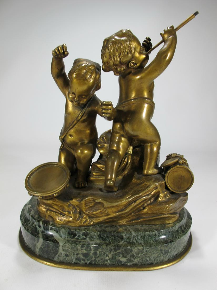 RAINGO FRERES (1823-?) group bronze sculpture: RAINGO FRERES (1823-?) group bronze sculpture with a marble base. 8 1/2” H x 6 3/4” W x 5 1/8” D. Shipping in USA or International please contact for quote both UPS stores: 1) : Davi