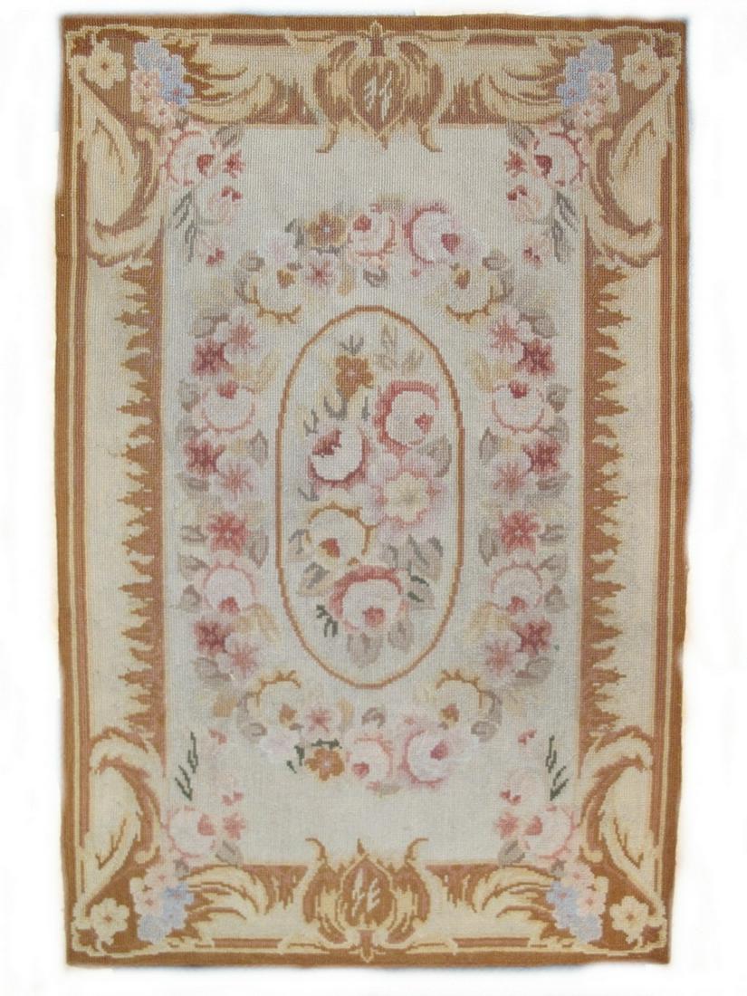 Antique French Aubusson style small tapestry: Antique French Aubusson style small tapestry. 24 3/4 in h x 22 3/4 in W.Shipping in USA or International please contact for quote both UPS stores: 1) : David Reiser UPS store 1937 - 954-454-1131 aucti