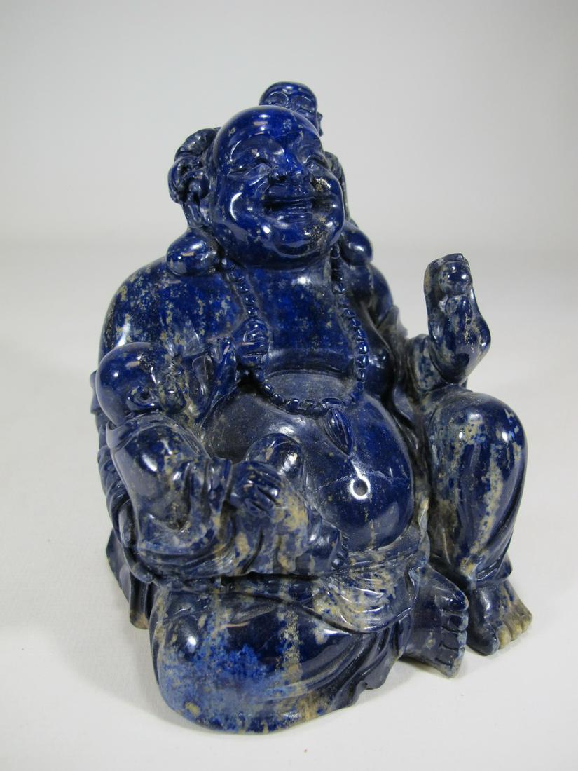 Antique Chinese lapis lazuli Buddha sculpture (1 of 7)