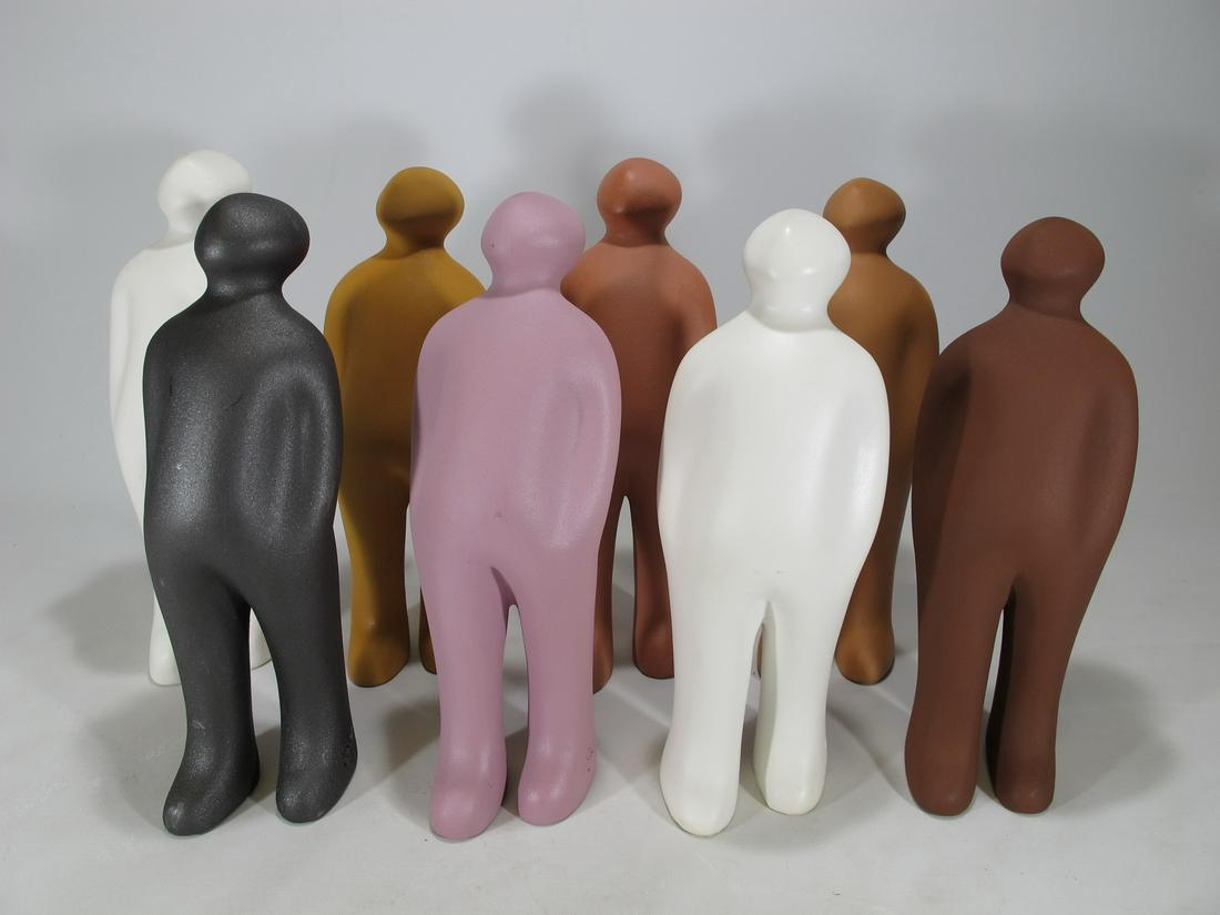 Lot of 8 italian ceramic figures signed gd (1 of 7)