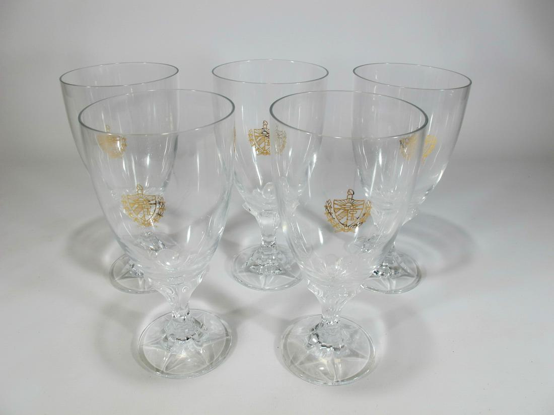 Set of 5 Cuban Presidential Palace crystal glasses (1 of 5)