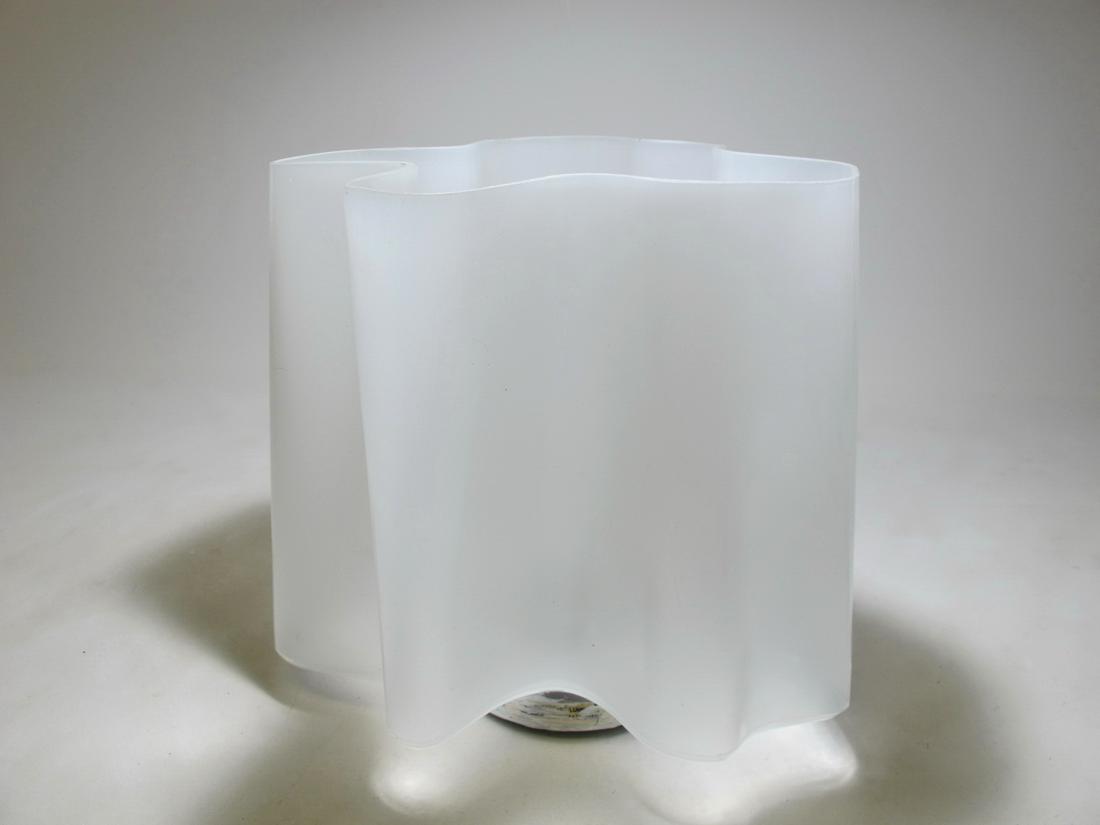 Mid Century white glass ceiling light (1 of 6)