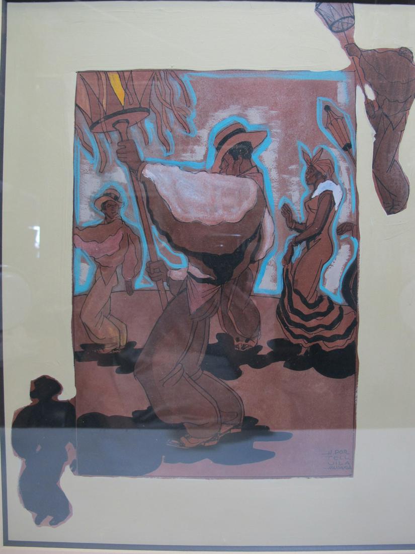 Heriberto Portell Vila, Cuban artist watercolor: Heriberto Portell Vila, Cuban artist watercolor. 22” H x 18” W frame included. 17 1/2” H x 13 1/2” W without frame. Shipping in USA or International please contact for quote bo