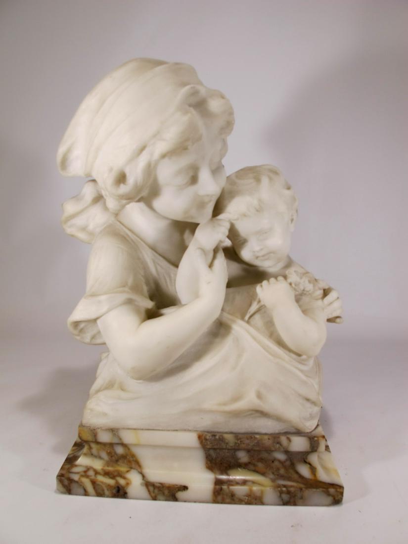 Adolfo CIPRIANI (act.1880-1930) marble sculpture: Adolfo CIPRIANI (act.1880-1930) marble sculpture, marked Harrods. 14 3/8” H x 9 3/4” W x 7 5/8” D. Shipping in USA or International please contact for quote both UPS stores: 1) : Dav