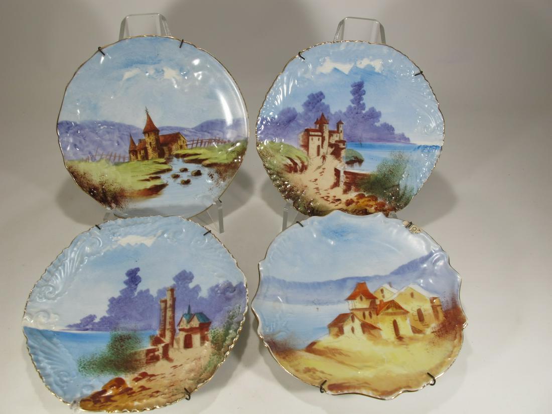 Vintage French Limoges set of 4 plates: Vintage French Limoges set of 4 plates. 8 1/8” diameter. Shipping in USA or International please contact for quote both UPS stores: 1) : David Reiser UPS store 1937-754-263-0780, auctions1937@gm