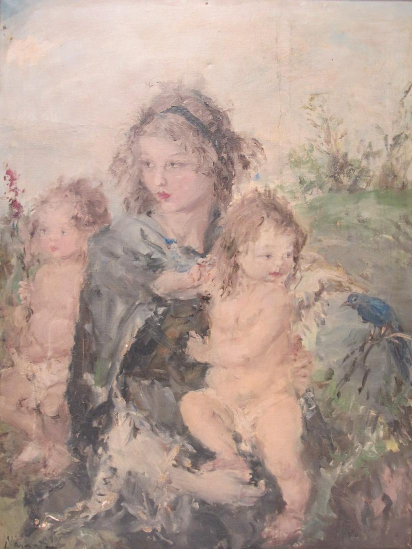 Aurel NARAY (1883-1948) Hungarian oil on canvas paintin (1 of 7)