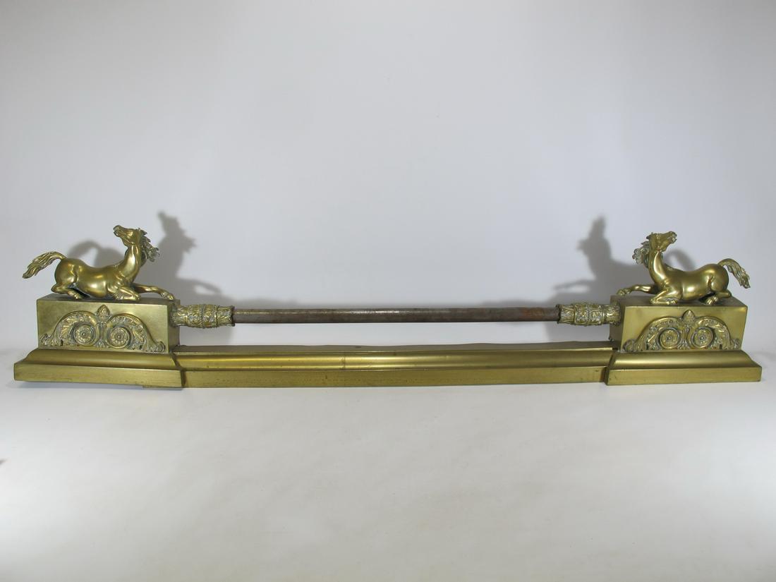 Antique French bronze horses chenet (1 of 7)