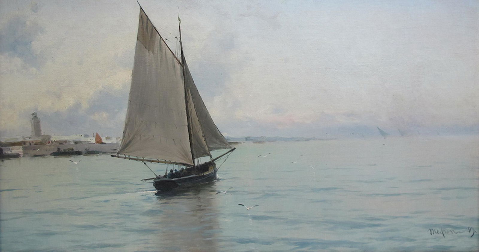 Eliseo MEIFREN ROIG (1859-1940) oil on canvas (1 of 7)