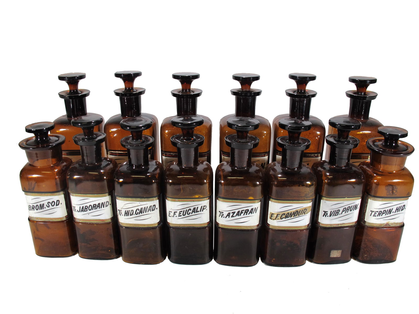 Antique set of 17 pharmacy bottles (1 of 6)