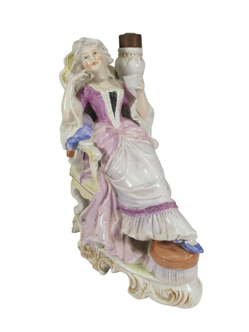 Vintage German porcelain lamp base (1 of 8)