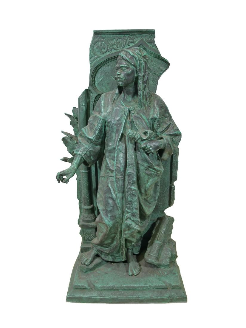 Antique French Orientalist patinated spelter statue (1 of 8)