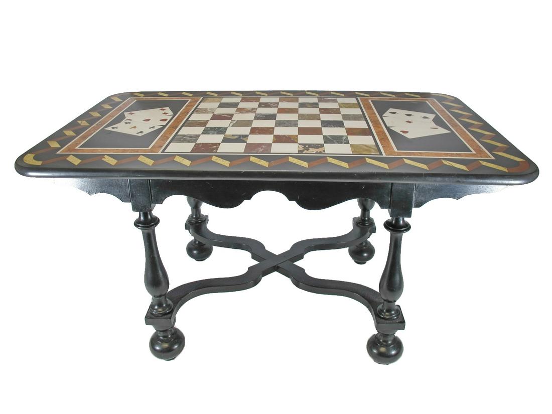 Vintage Italian Pietradura & wood base table (1 of 7)