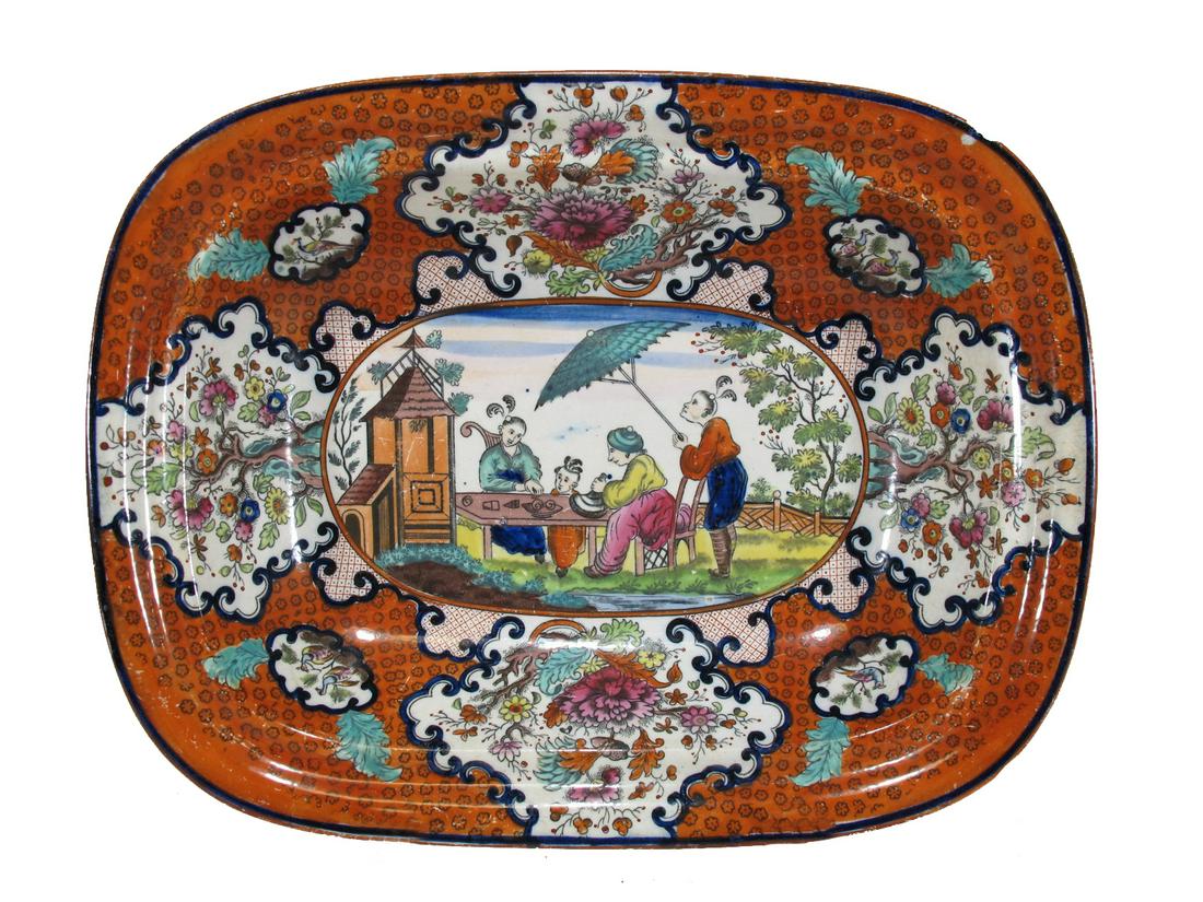 Antique Oriental ceramic tray (1 of 7)