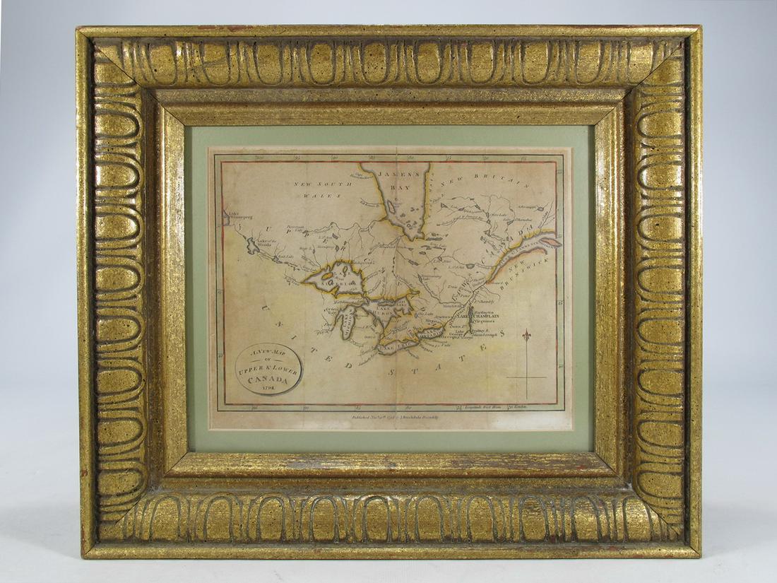 Vintage print of 1798 Canada map: Vintage print of 1798 Canada map . 13” H x 15” W frame included. ANY INVOICE OVER $ 2,000.00 WE WILL ACCEPT PAYMENTS ONLY THROUGH CHECK OR BANK WIRE TRANSFER, SAME FOR INTERNATIONAL BUYERS