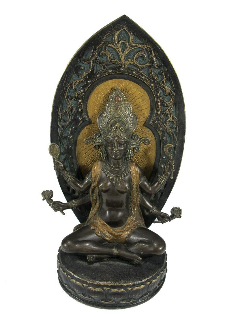 Franz BERGMAN (1838-1894) Buddha bronze sculpture,: Franz BERGMAN (1838-1894) Buddha bronze sculpture, signed. 7 1/2” H x 4 1/8” W x 2 3/4” D. ANY INVOICE OVER $ 2,000.00 WE WILL ACCEPT PAYMENTS ONLY THROUGH CHECK OR BANK WIRE TRANSFE