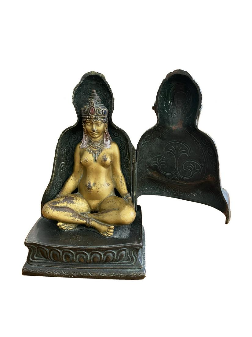Franz BERGMAN (1838-1894) nude woman Buddha sculpture,: Franz BERGMAN (1838-1894) nude woman inside a Buddha bronze sculpture, signed. 5 1/2” H x 3 3/8” W x 2 1/2” D. ANY INVOICE OVER $ 2,000.00 WE WILL ACCEPT PAYMENTS ONLY THROUGH CHECK 