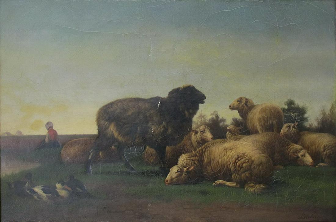 Pierre-Emmanuel I DIELMAN (1800-1858) oil on canvas: Pierre-Emmanuel I DIELMAN (1800-1858) oil on canvas. 32 3/8” H x 43” W including frame. 20 3/4” H x 31 3/4” W without frame. ANY INVOICE OVER $ 2,000.00 WE WILL ACCEPT PAYMENTS