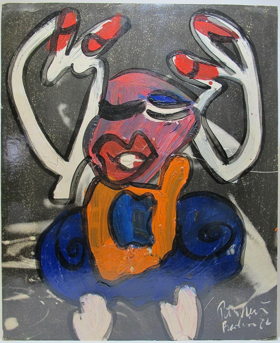 Peter Robert KEIL (1942) painting, dated 1982: Peter Robert KEIL (1942) painting, dated 1982. 32 1/4” H x 26 1/4” W. ANY INVOICE OVER $ 2,000.00 WE WILL ACCEPT PAYMENTS ONLY THROUGH CHECK OR BANK WIRE TRANSFER, SAME FOR INTERNATIONAL B