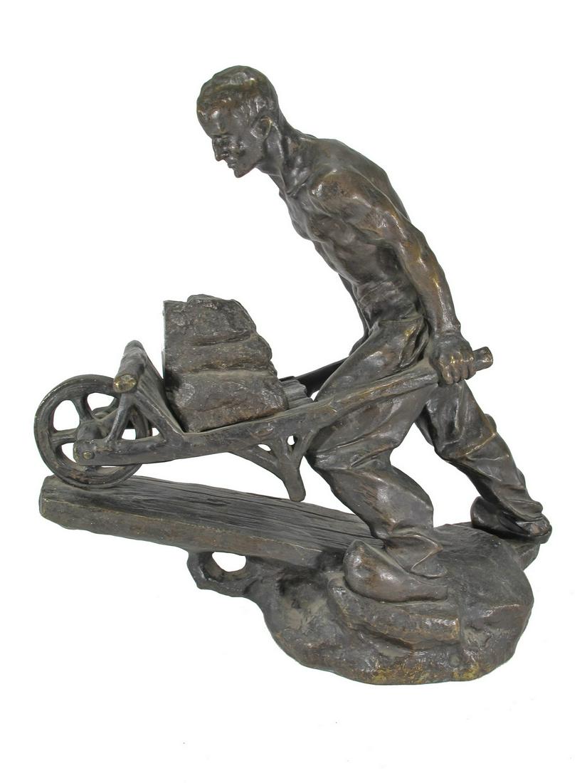 Edouard DROUOT (1859-1945) French bronze sculpture: Edouard DROUOT (1859-1945) French bronze sculpture. 15 1/8” H x 15 1/2” W x 7 1/8” D. ANY INVOICE OVER $ 2,000.00 WE WILL ACCEPT PAYMENTS ONLY THROUGH CHECK OR BANK WIRE TRANSFER, SA