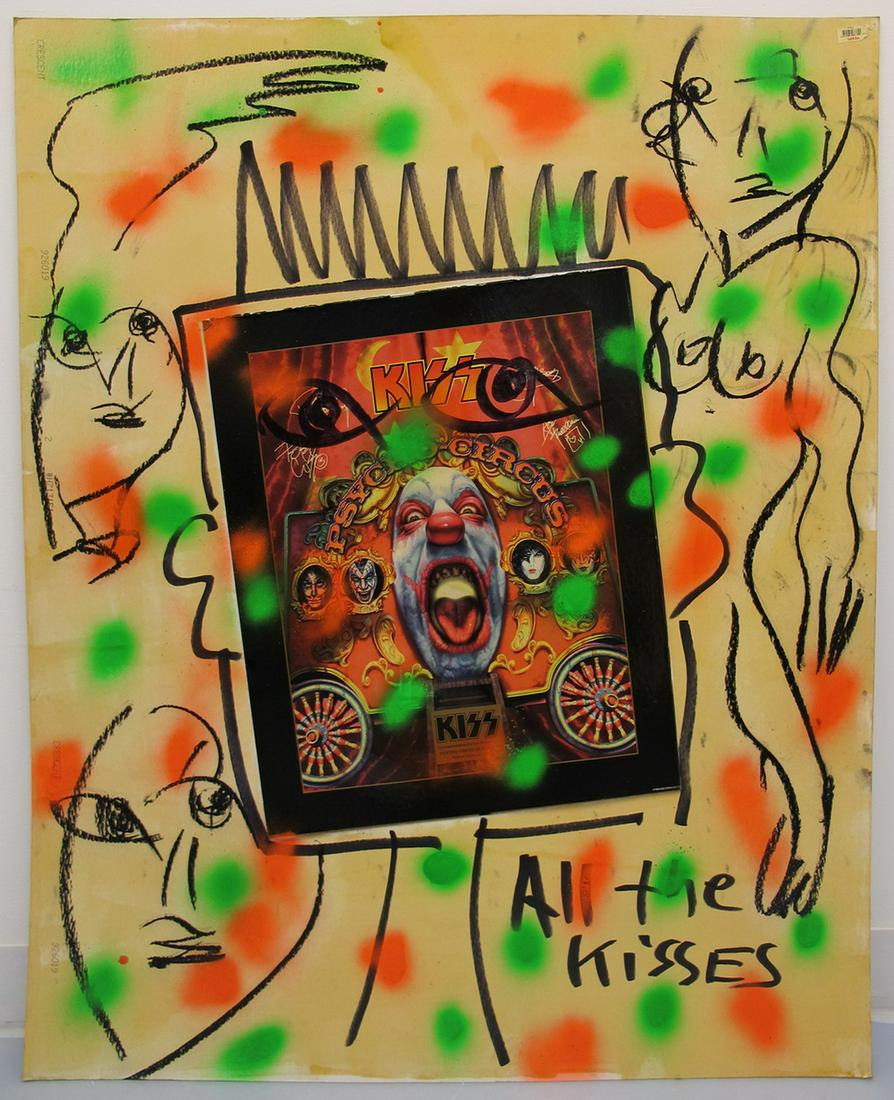 Peter Robert KEIL (1942) painting titled: All the: Peter Robert KEIL (1942) painting titled: All the Kisses. 40” H x 32” W. ANY INVOICE OVER $ 2,000.00 WE WILL ACCEPT PAYMENTS ONLY THROUGH CHECK OR BANK WIRE TRANSFER, SAME FOR INTERNATIONA