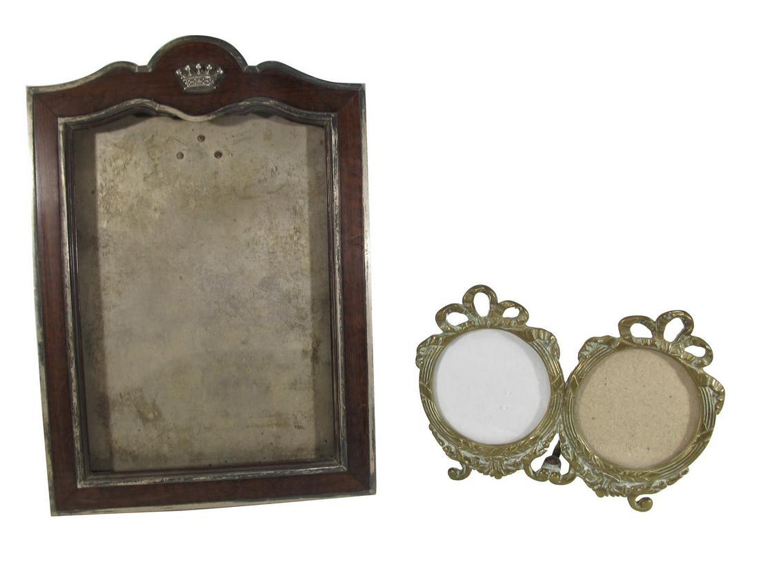 G Keller, Paris silver & other bronze pictures frames: G Keller, Paris silver & other bronze pictures frames. 8 3/8” H x 5 7/8” W ( picture: 6 1/4” H x 4 5/8” W ) and 3 5/8” H x 5 1/4” W ( picture: 2 1/8” H x 2 1/