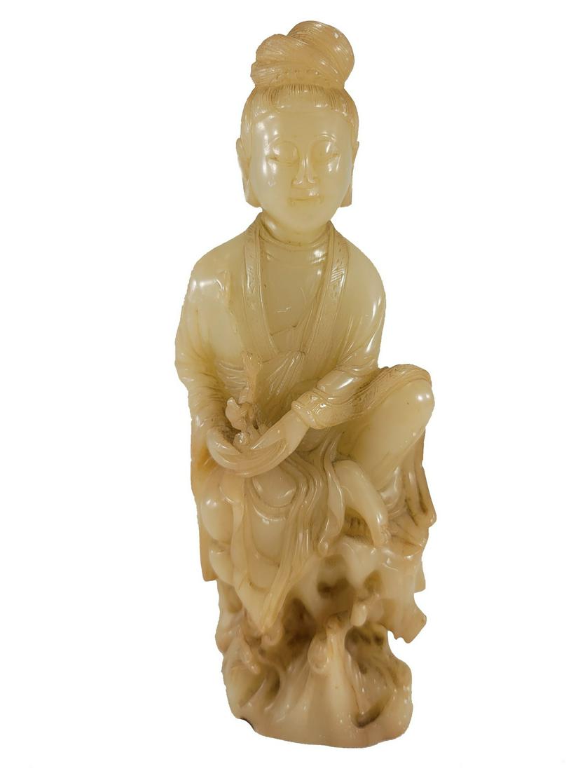 Vintage Chinese hand carved soap stone figure (1 of 7)