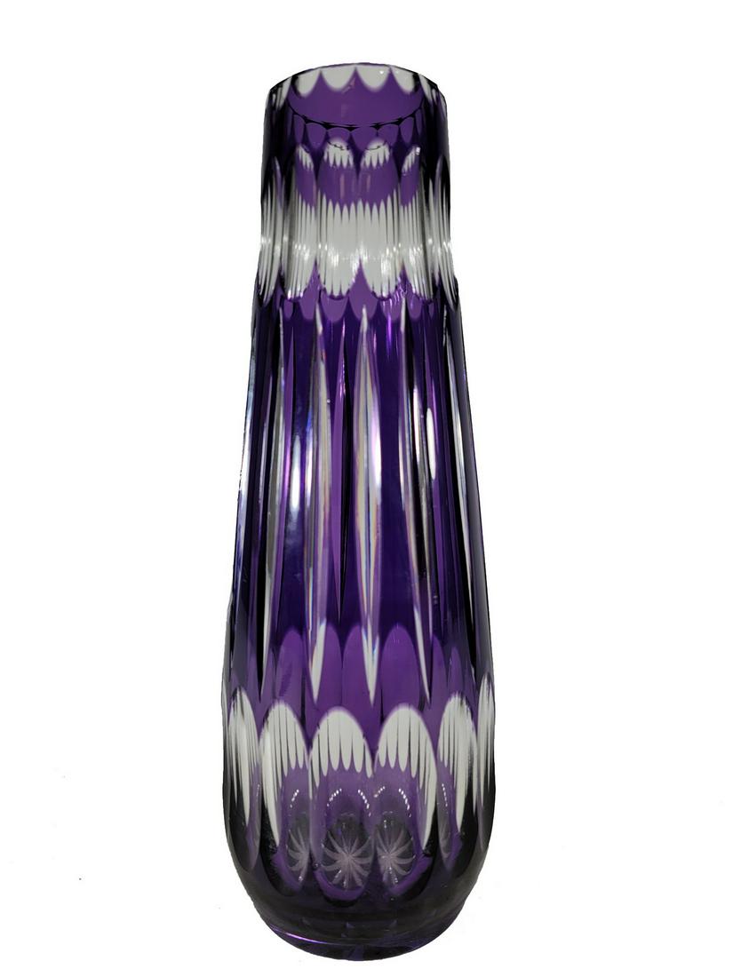 Vintage purple crystal vase (1 of 3)