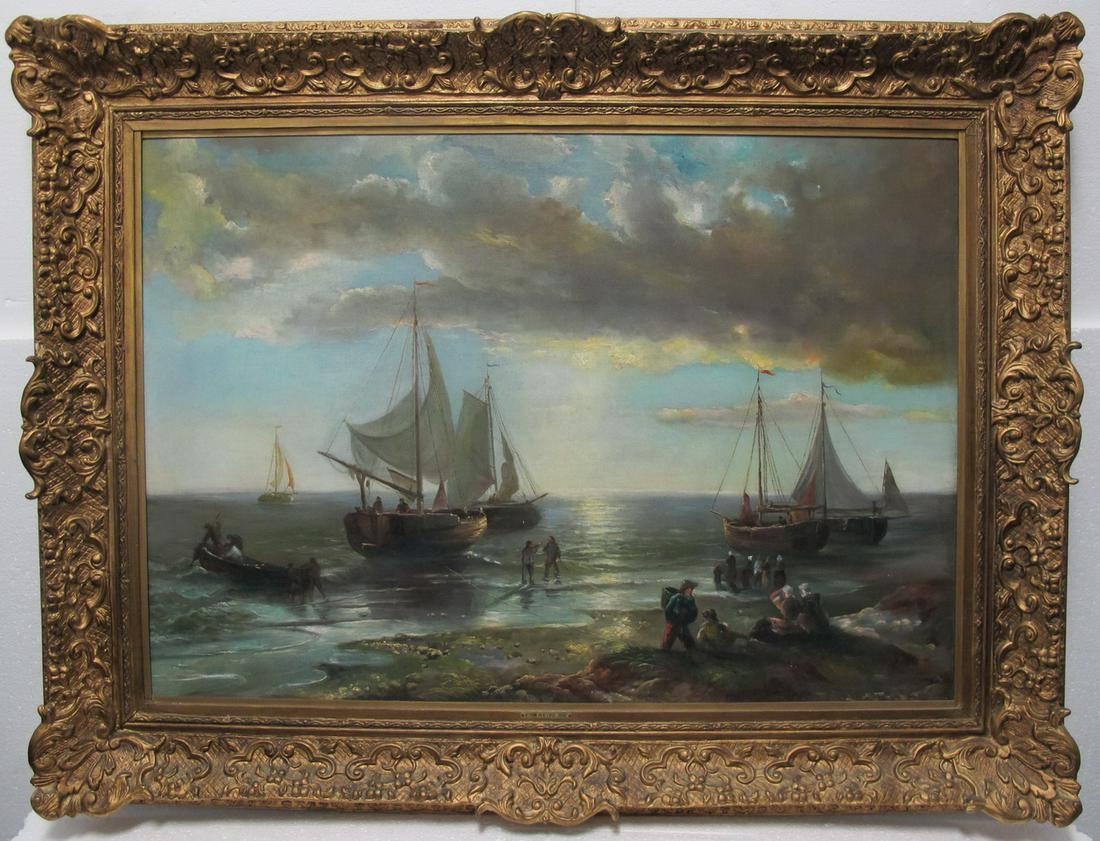 Signed Von Der FURT antique European oil on canvas (1 of 12)