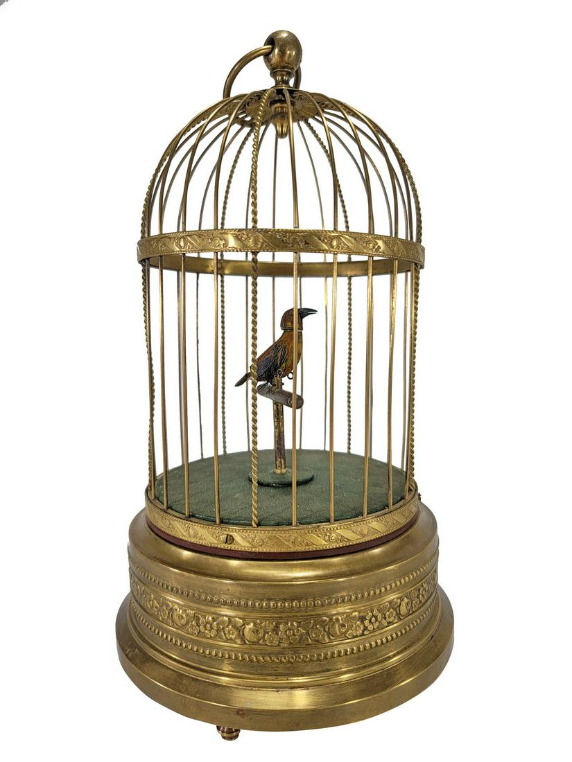 Vintage probably German singing bird cage music box (1 of 3)