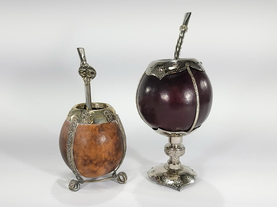 2 calabash & metal South American mates (1 of 6)