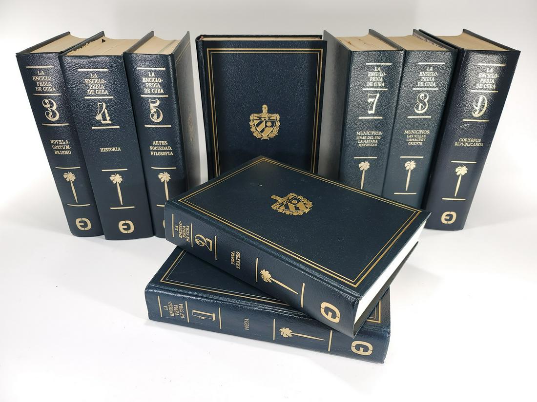 9 volumes Cuban Encyclopedia printed in Madrid, 1973 (1 of 10)