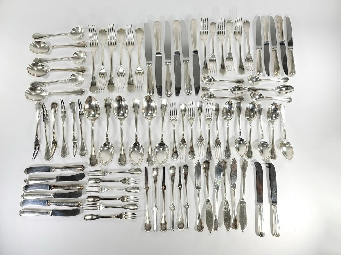 Antique French Christofle 85 pcs silverplated set (1 of 9)