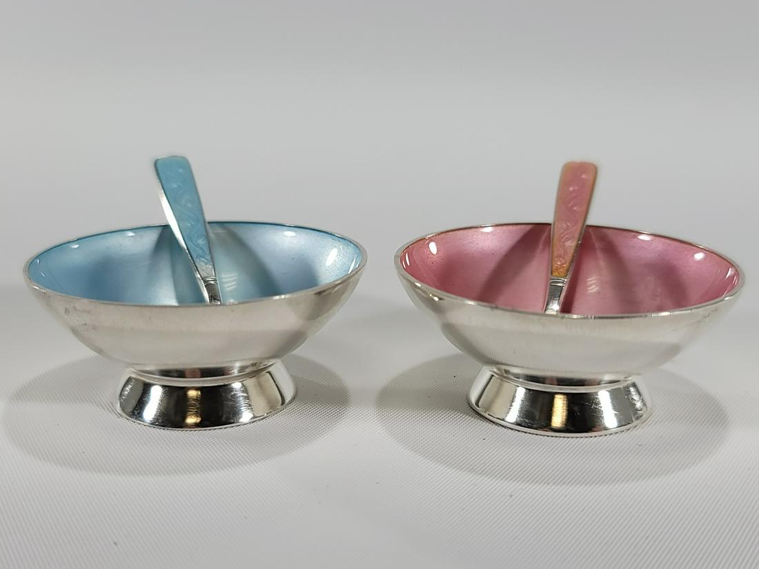 Vintage sterling & enamel set from Denmark (1 of 8)