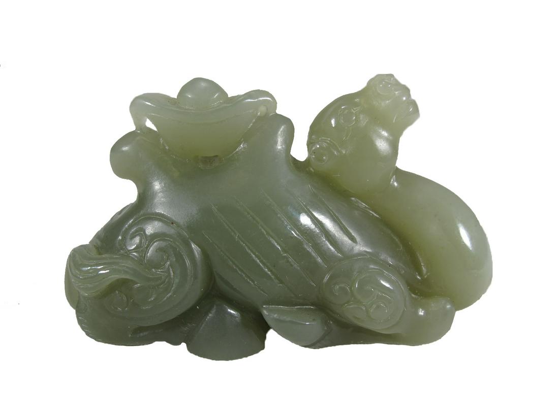 Chinese hand carved jade camel sculpture (1 of 6)